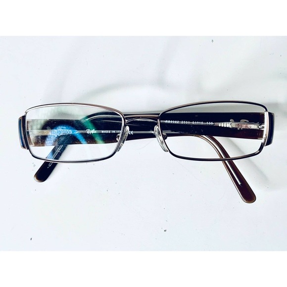 RayBan Gold Metal Rectangular Brown Glasses main image 7